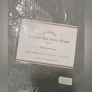 NWT Pottery Barn Belgian Linen Curtain 50x84 Flagstone color
